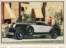 1929 Original Chrysler Imperial Roadster Ad. Beautiful Color Photograph. $2895 picture