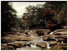 England. Kirkby Stephen. View on the Eden at Stenkreth. Vintage Photochrome by picture