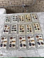 Vintage Handcrafted Buttons Cache Junction Semi Stone - Lot of 15 Cards picture