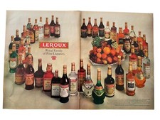 Vintage 1962 Leroux Royal Family of Fine Liquors 2 Page Cut Advertisement Print picture