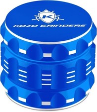 Kozo Grinders Best Herb Grinder Large 4 Piece, 2.5in Blue Anodized Aluminum picture