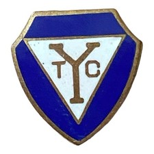 Vintage TYC Toledo Yacht Club Gold Tone & Enamel Lapel Pin Pinback Brooch Ohio picture