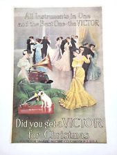 Antique January 1907 Ladies' Home Journal Victor Advertisement Page Christmas picture