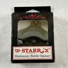 Starr X Stationary Wall Mount Bottle Opener Silver Blank NOS Deadstock USA Made picture