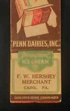1930s? Pensupreme Ice Cream Penn Dairies F. W. Hershey Dairy Cains PA Lancaster  picture