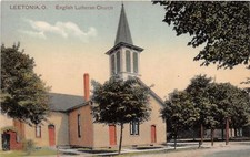 E85/ Leetonia Ohio Postcard Columbiana County c1910 English Lutheran Church 9 picture