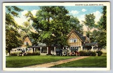 C.1920 MARIETTA, OH OHIO, COUNTRY CLUB, CARS, TO WENZEL LOWELL POSTCARD P59 picture