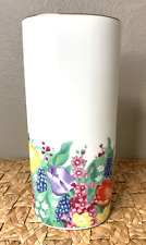 Otagiri Oval Vase Tulip Garden Elizabeth King Brownd Made In Japan Spring Floral picture