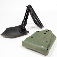 AMES US Military Tri Fold ENTRENCHING TOOL SHOVEL E-Tool w/ OD VINYL CARRIER VGC picture