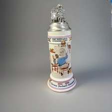 Budweiser Triple Self Portrait Stein Centennial Issue 1894-1994 Norman Rockwell picture